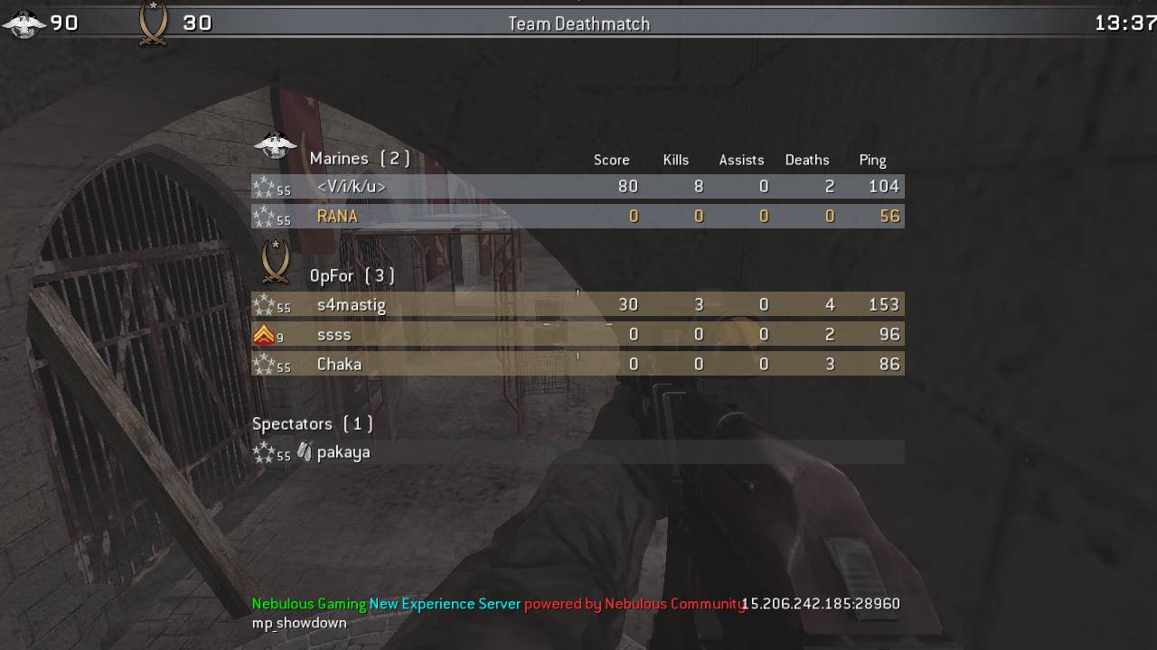 RANA, mp_showdown, Nebulous Gaming New Experience Server powered by Nebulous Community