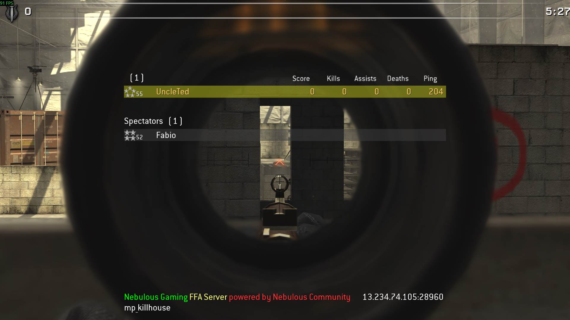 UncleTed, mp_killhouse, Nebulous Gaming FFA Server powered by Nebulous Community