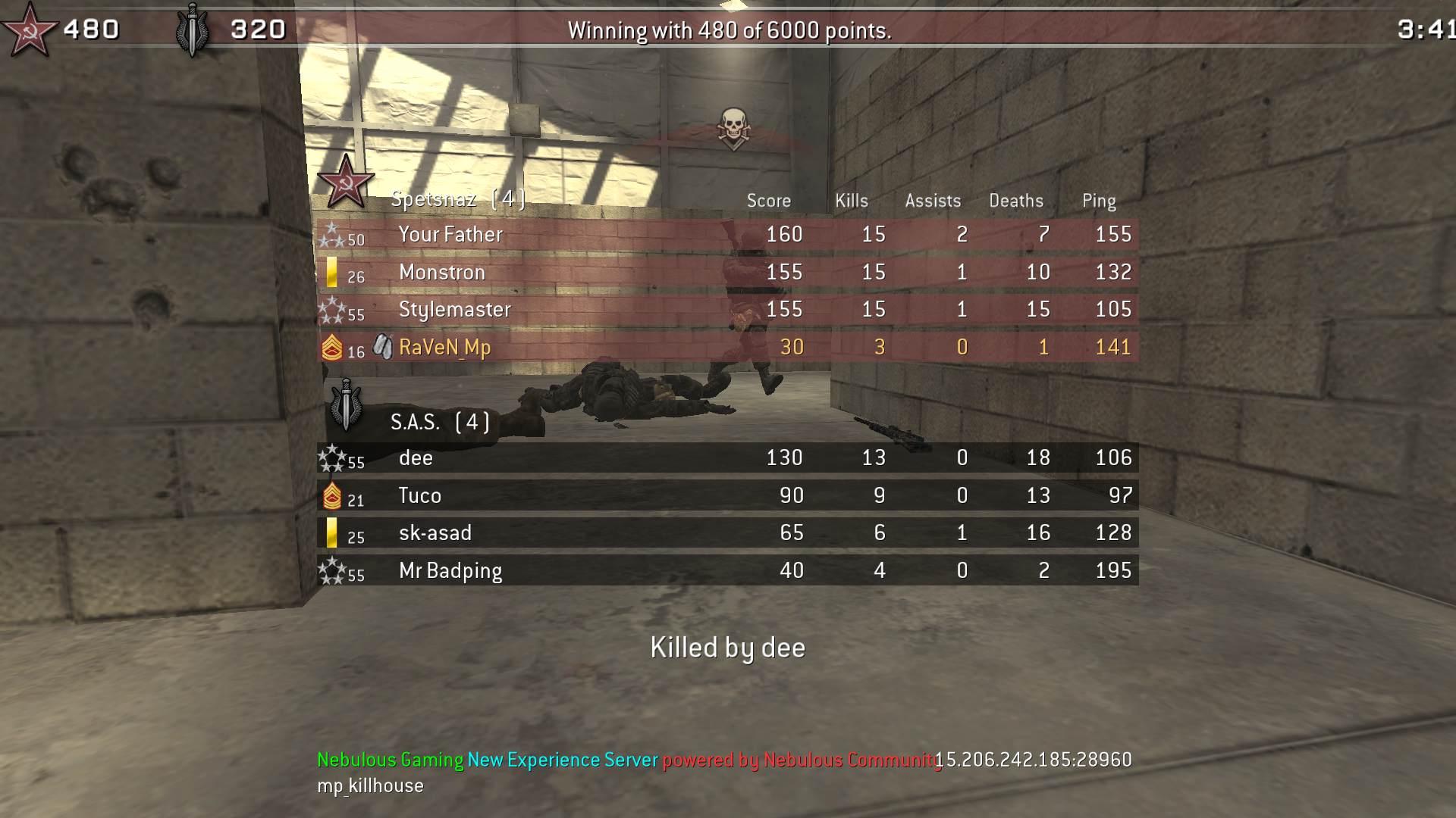 RaVeN_Mp, mp_killhouse, Nebulous Gaming New Experience Server powered by Nebulous Community